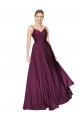 Affordable Sleeveless High Neck Stretch Crepe Wild Berry Long Formal Evening Dress