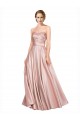 Affordable Sleeveless Strapless Stretch Satin Long Black Tie Evening Dress