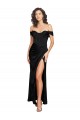 Affordable Sleeveless Sweetheart Silky Satin Black Long Black Tie Evening Dress