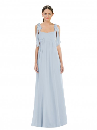 Affordable Sleeveless Sweetheart Soft Chiffon Sea Glass Long Semi Formal Evening Dress