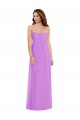 Affordable Sleeveless Sweetheart Soft Chiffon Violet Long Semi Formal Evening Dress
