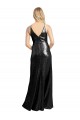 Affordable Sleeveless V-Neck Sequin Black Long Formal Evening Dress