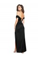 Affordable Sleeveless Sweetheart Silky Satin Black Long Black Tie Evening Dress