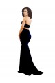 Affordable Sleeveless High Neck Stretch Crepe Black Mermaid Long Formal Evening Dress