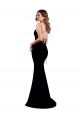 Affordable Sleeveless High Neck Stretch Crepe Black Long Formal Dress