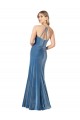 Affordable Sleeveless Jewel Neck Stretch Velvet Black Long Formal Evening Dress