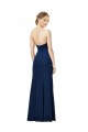 Affordable Sleeveless Strapless Stretch Crepe Black Long Formal Dress