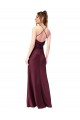 Affordable Sleeveless V-Neck Silky Satin Black Long Black Tie Evening Dress