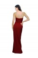 Affordable Sleeveless Sweetheart Stretch Crepe Burgundy Long Evening Dress