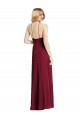 Affordable Sleeveless High Neck Soft Chiffon Dark Green Long Semi Formal Evening Dress
