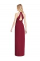 Affordable Sleeveless V-Neck Soft Chiffon Desert Rose Long Formal Evening Dress