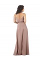 Affordable Sleeveless Sweetheart Silky Satin Dusty Pink Long Formal Evening Dress