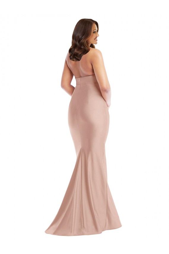 Affordable Sleeveless Halter Neck Silky Satin Dusty Pink Long Plus Size Formal Evening Dress