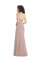 Affordable Sleeveless Strapless Stretch Crepe Dusty Pink Long Formal Dress