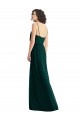Affordable Sleeveless V-Neck Soft Chiffon Ever Green Long Semi Formal Evening Dress