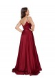 Affordable Sleeveless Sweetheart Silky Satin French Blue Long Black Tie Evening Dress