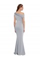 Affordable Sleeveless One Shoulder Stretch Crepe Grey Long Formal Dress