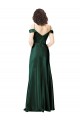 Affordable Sleeveless Spaghetti Straps Stretch Satin Hunter Long Formal Evening Dress
