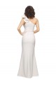 Affordable Sleeveless One Shoulder Stretch Crepe Ivory Long Formal Evening Dress
