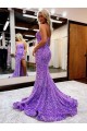 Affordable Sleeveless Sweetheart Velvet Sequin Lavender Court Train Homecoming Dress