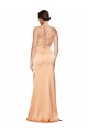Affordable Sleeveless One Shoulder Stretch Satin Light Copper Long Formal Evening Dress