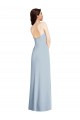Affordable Sleeveless Strapless Stretch Crepe Light Sky Blue Long Formal Evening Dress
