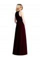 Affordable Sleeveless Halter Neck Soft Chiffon Light Sky Blue Long Semi Formal Evening Dress