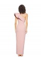 Affordable Sleeveless One Shoulder Stretch Crepe Mauve Long Formal Evening Dress