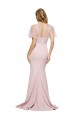 Affordable Short Sleeves Sweetheart Stretch Crepe & Tulle Mauve Long Formal Evening Dress