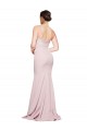 Affordable Sleeveless Strapless Stretch Crepe Mauve Sweep Train Formal Evening Dress