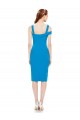 Affordable Sleeveless Stretch Crepe Cocktail Length Formal Evening Dress