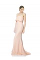 Affordable Sleeveless High Neck Stretch Crepe Nude Long Black Tie Evening Dress