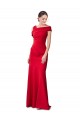 Affordable Sleeveless Stretch Crepe Red Long Formal Evening Dress