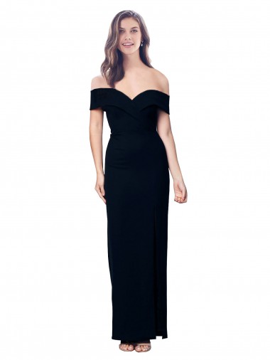 Affordable Sleeveless Sweetheart Stretch Crepe Black Long Formal Dress