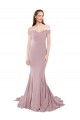 Affordable Sleeveless Sweetheart Stretch Crepe Dusty Pink Sweep Train Evening Dress