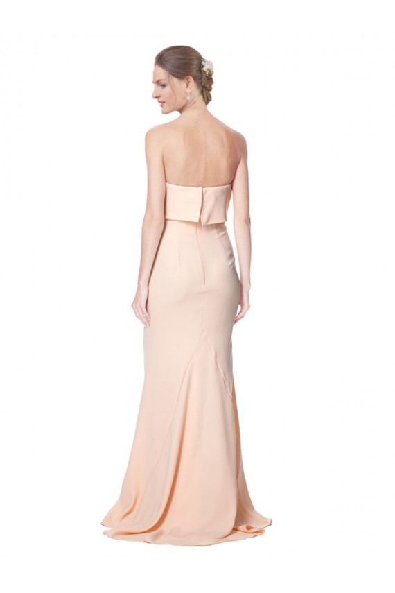 Affordable Sleeveless High Neck Stretch Crepe Nude Long Black Tie Evening Dress