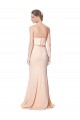Affordable Sleeveless High Neck Stretch Crepe Nude Long Black Tie Evening Dress
