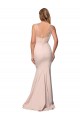Affordable Sleeveless Sweetheart Stretch Crepe & Tulle Nude Long Formal Evening Dress