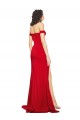 Affordable Sleeveless Sweetheart Silky Satin Red Long Formal Evening Dress