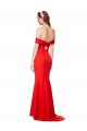 Affordable Sleeveless High Neck Stretch Crepe Red Long Evening Dress
