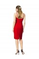 Affordable Sleeveless Sweetheart Stretch Crepe Red Cocktail Length Formal Evening Dress