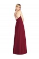 Affordable Sleeveless V-Neck Soft Chiffon Royal Blue Long Formal Dress