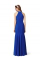 Affordable Sleeveless V-Neck Stretch Crepe Royal Blue Long Formal Evening Dress