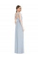 Affordable Sleeveless Sweetheart Soft Chiffon Sea Glass Long Semi Formal Evening Dress