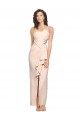 Affordable Sleeveless Strapless Stretch Crepe Nude Long Semi Formal Evening Dress