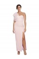 Affordable Sleeveless Sweetheart Stretch Crepe Pink Long Formal Evening Dress