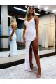 Affordable Sleeveless V-Neck Velvet Sequin Long Evening Dress