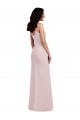 Affordable Sleeveless Spaghetti Straps Stretch Crepe Long Formal Evening Dress