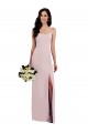 Affordable Sleeveless Spaghetti Straps Stretch Crepe Long Formal Evening Dress