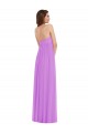 Affordable Sleeveless Sweetheart Soft Chiffon Violet Long Semi Formal Evening Dress